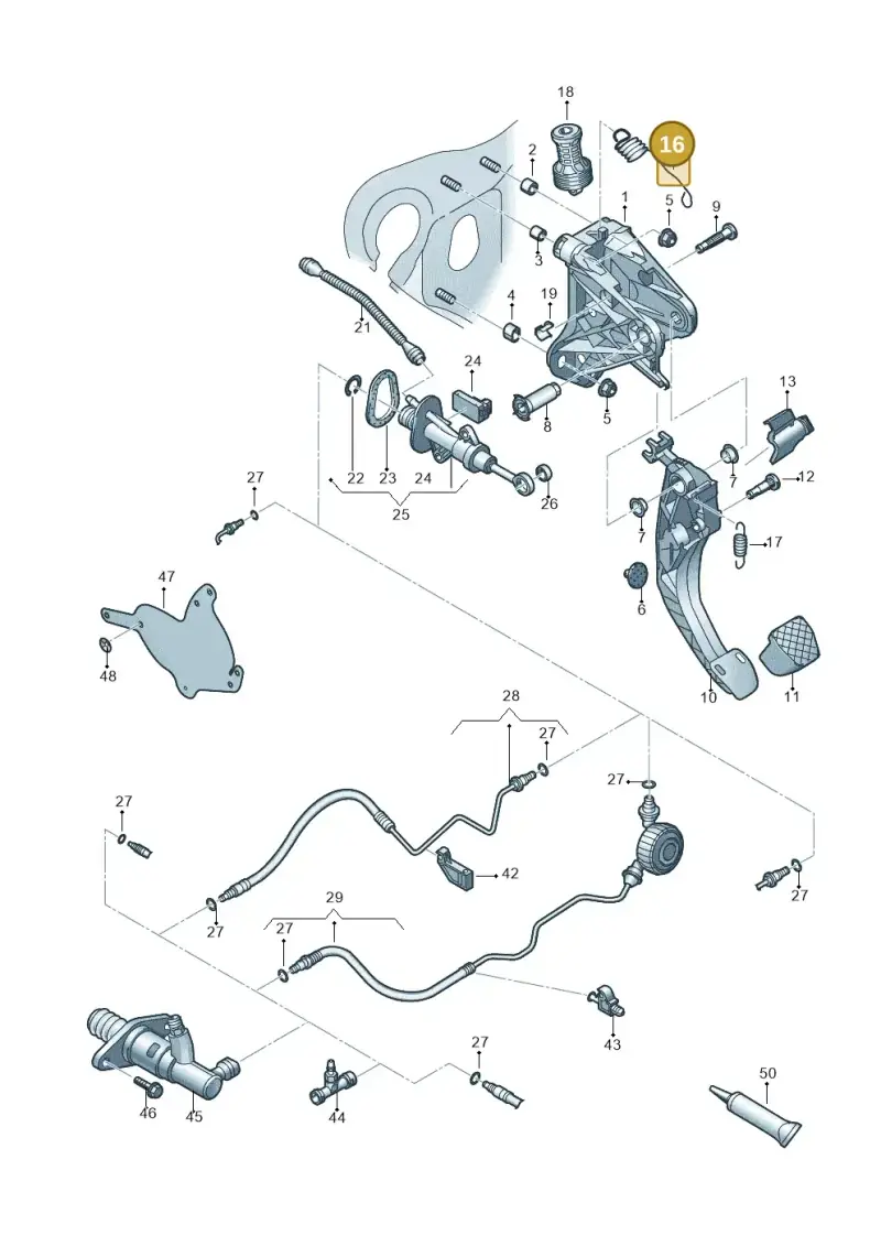 5QM721363A — Skoda Octavia (2017-2020) diagram 805721026, position 16