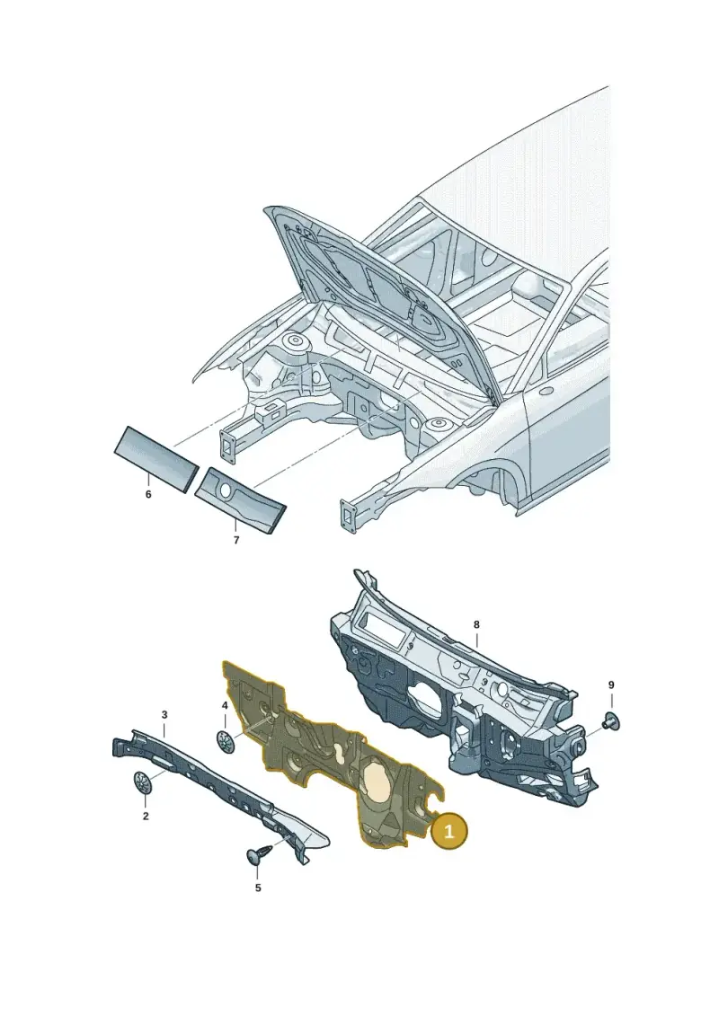 5QS863354 — Skoda Superb Combi (2023-) diagram 3p0863010, position 1