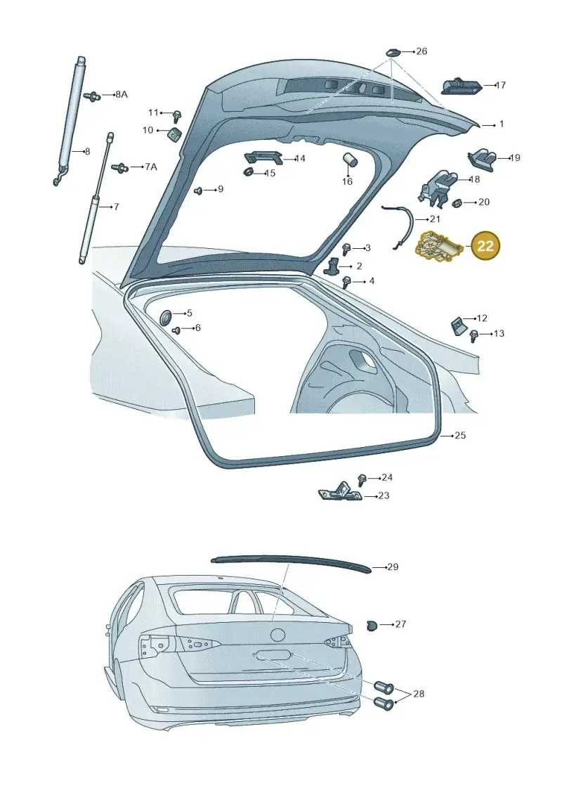 5TA827887C — Skoda Octavia (2019-2024) diagram 585827000, position 22