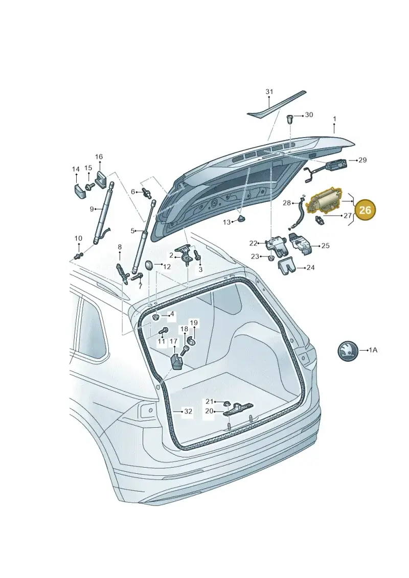 5TA827887C — Skoda Kodiaq (2018-2022) diagram 804827000, position 26