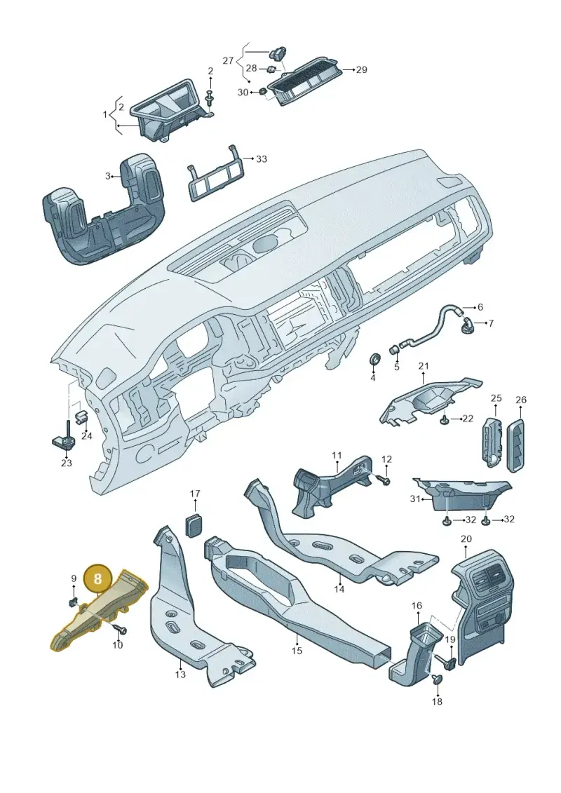5TB819151 — Skoda Karoq (2017-2022) diagram 834819030, position 8