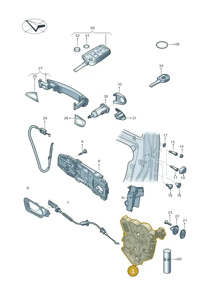 5TB837016A — Skoda Fabia (2014-2022) diagram 797837000, position 1