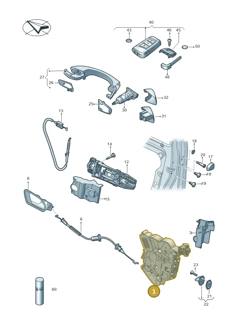 5TB837016B — Skoda Fabia (2021-) diagram 851837000, position 1