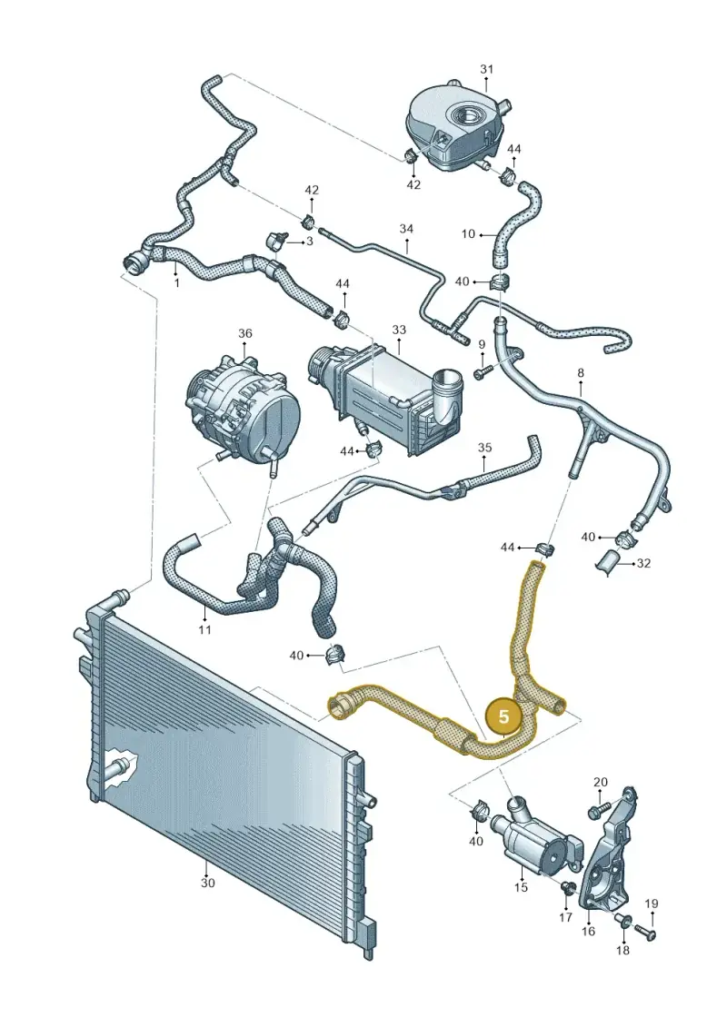5WA122051S — Skoda Octavia (2019-2024) diagram 596121189, position 5