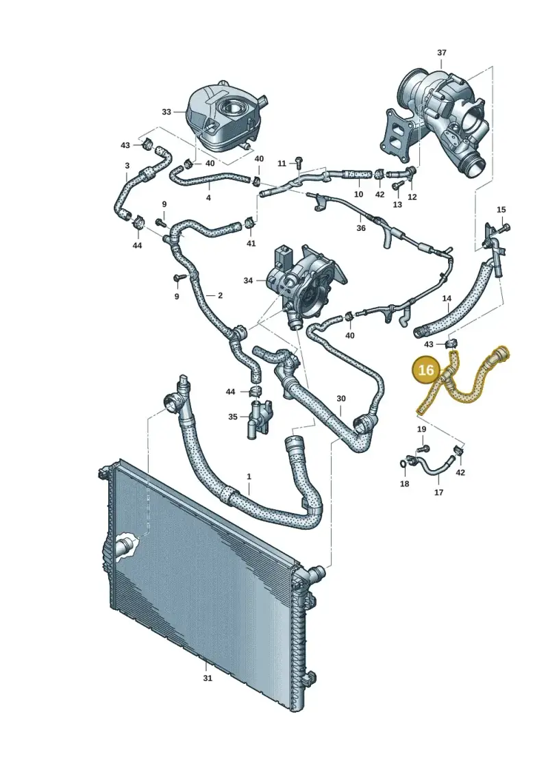 5WA122073H — Skoda Octavia (2019-2024) diagram 5h0121400, position 16