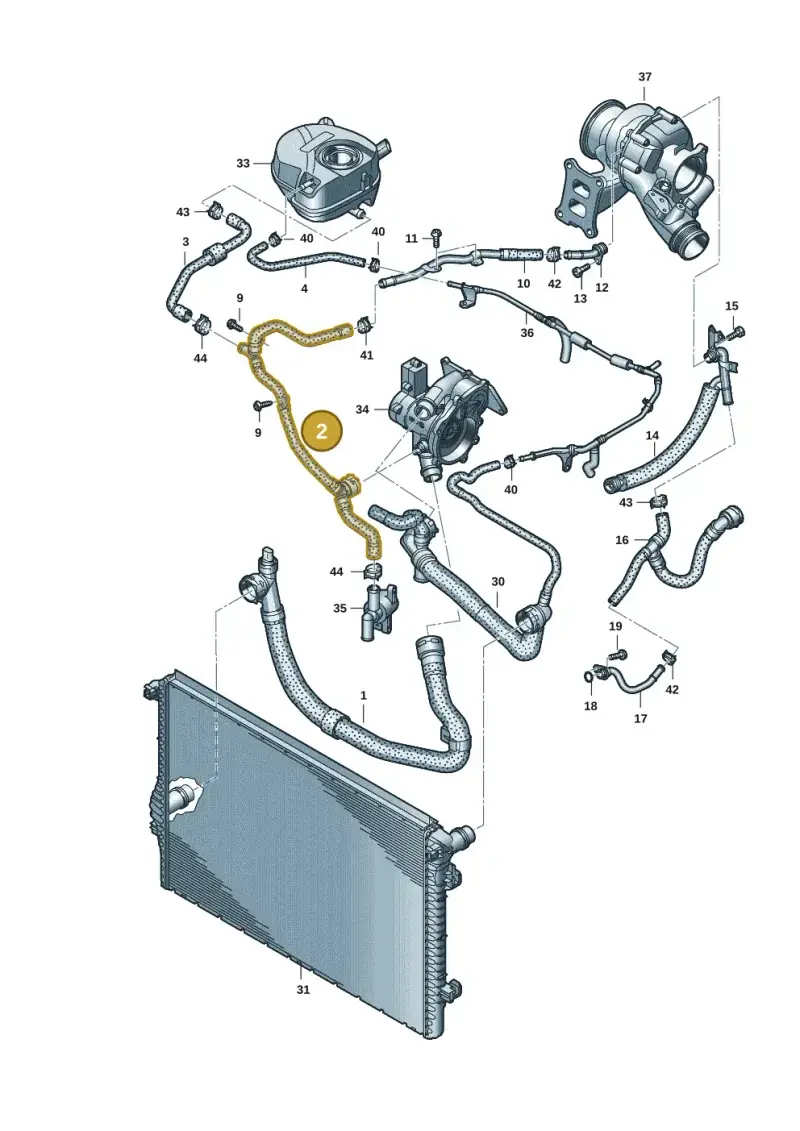 5WA122109A — Skoda Octavia (2019-2024) diagram 5h0121400, position 2