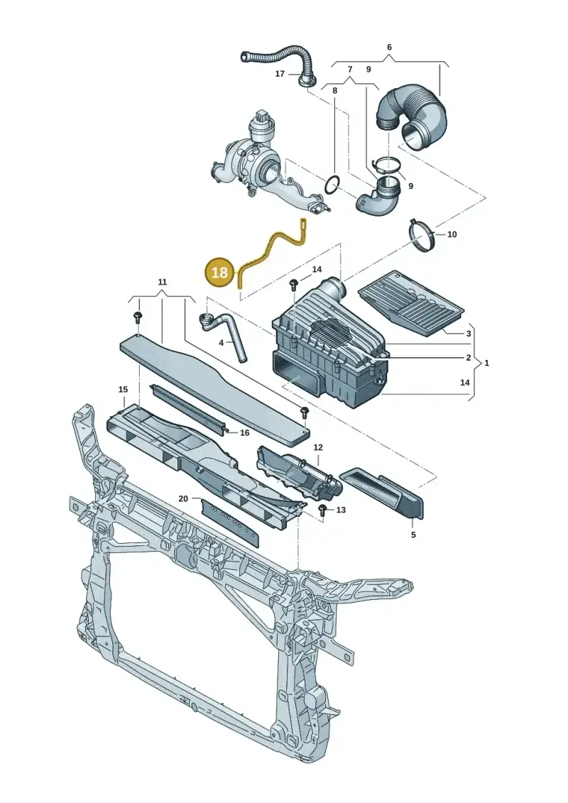 5WA129626 — Skoda Superb Combi (2023-) diagram 5h0129070, position 18