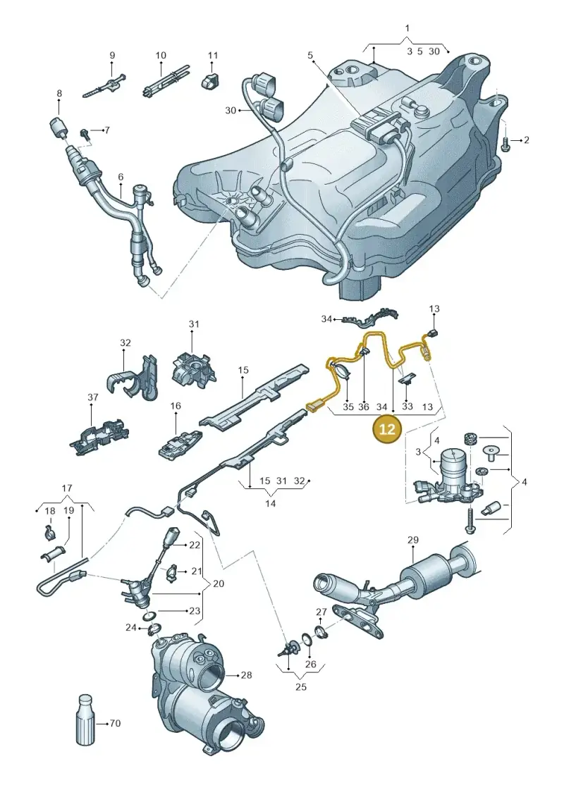 5WA131983C — Skoda Octavia (2019-2024) diagram 585253100, position 12