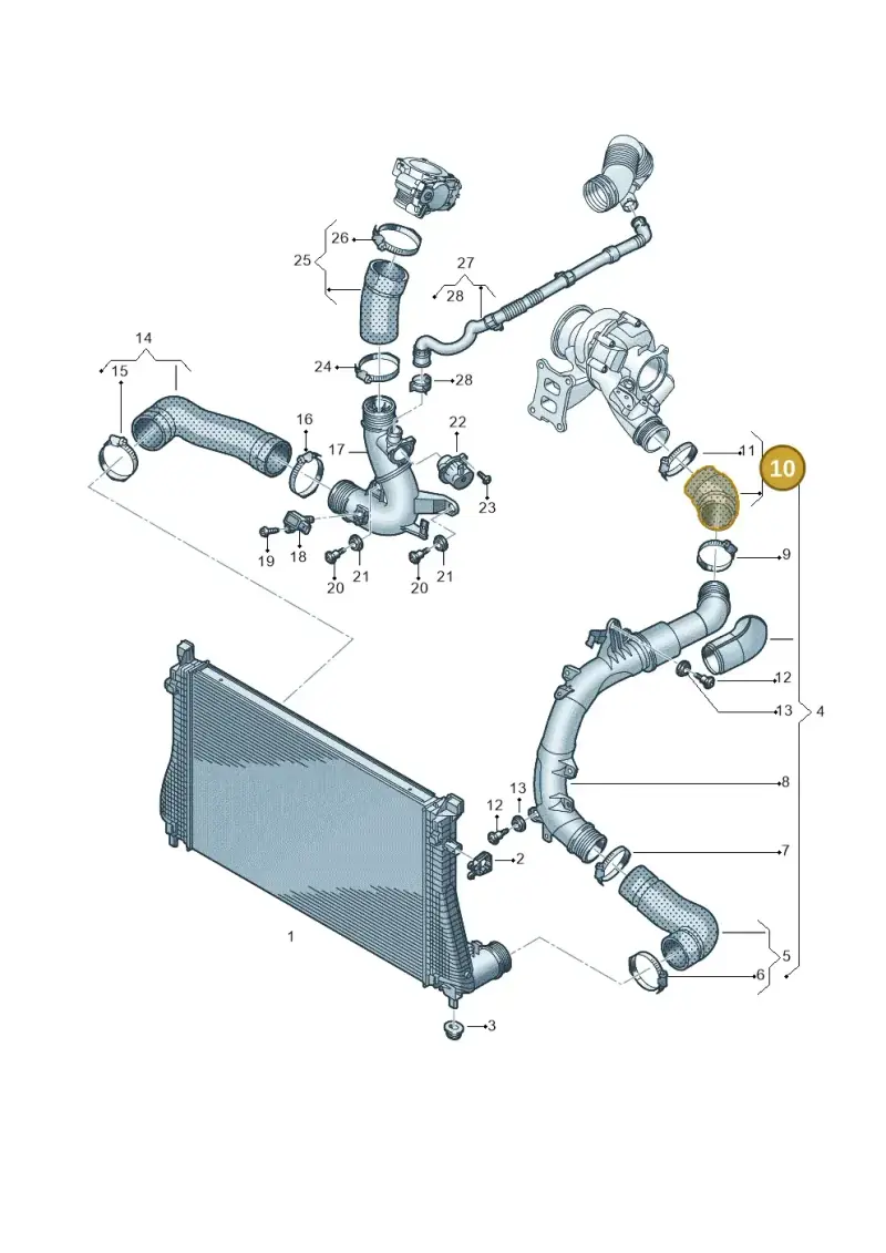 5WA145828E — Skoda Superb Combi (2015-2024) diagram 884145660, position 10