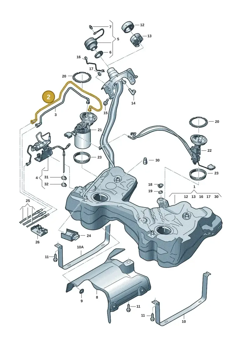 5WA201294B — Skoda Octavia (2019-2024) diagram 5h0201070, position 2