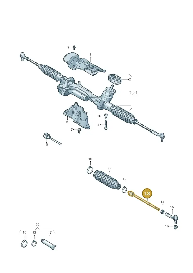 5WA423810C — Skoda Octavia (2019-2024) diagram 585423050, position 13