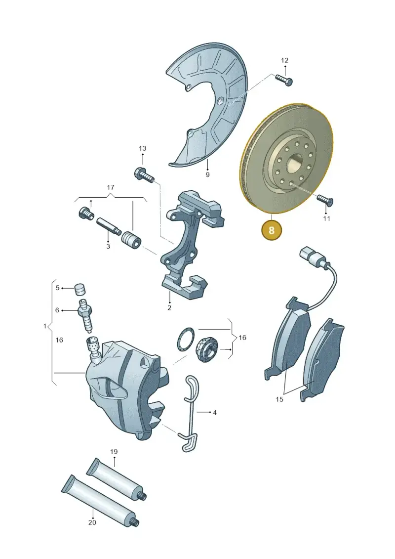 5WA615301B — Skoda Octavia (2019-2024) diagram 409615250, position 8