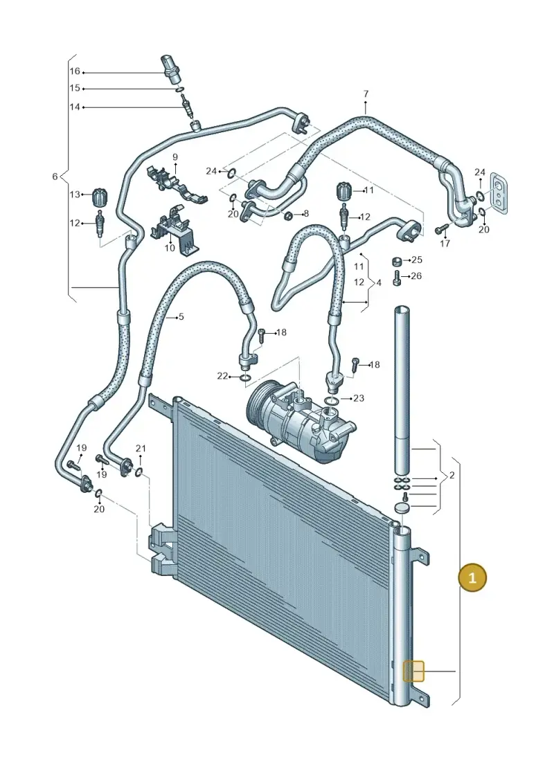 5WA816411C — Skoda Karoq (2017-2022) diagram 745260400, position 1