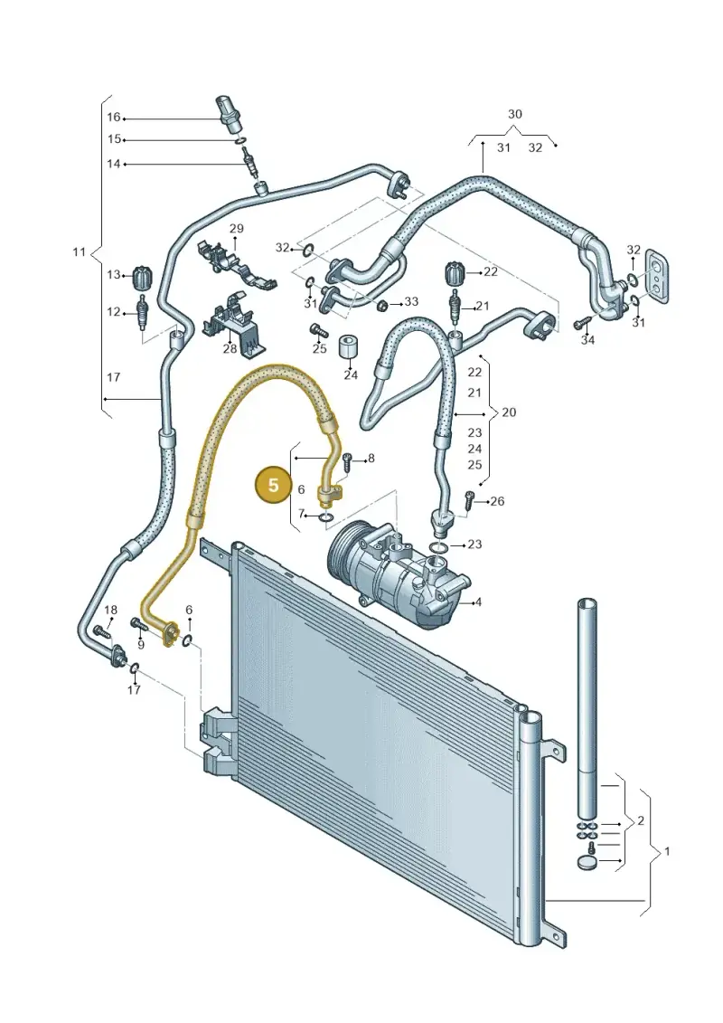 5WA816721D — Skoda Octavia (2019-2024) diagram 746260400, position 5