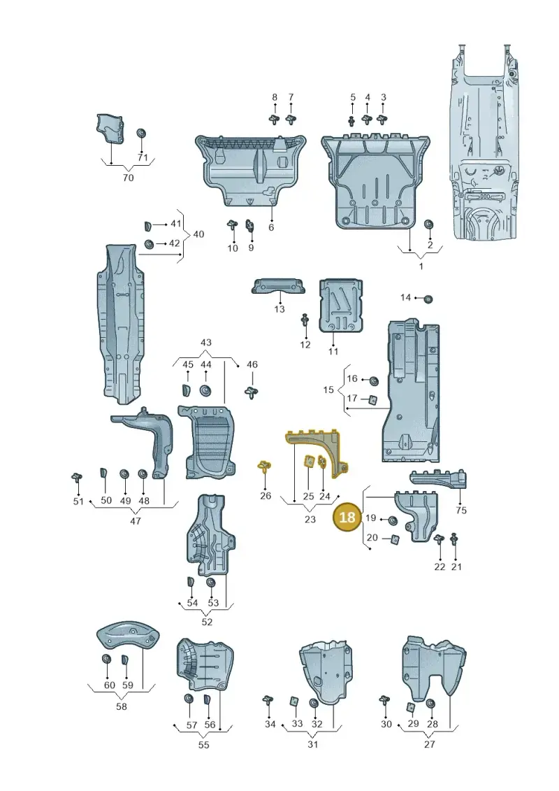 5WA825101 — Skoda Octavia (2019-2024) diagram 585825100, position 18