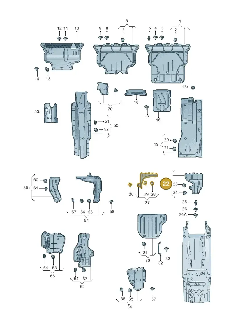 5WA825101 — Skoda Octavia (2019-2024) diagram 585825110, position 22