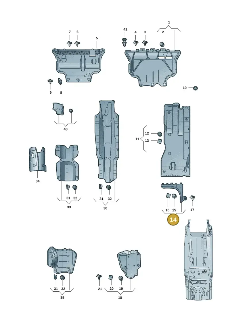 5WA825102A — Skoda Octavia (2019-2024) diagram 585825115, position 14