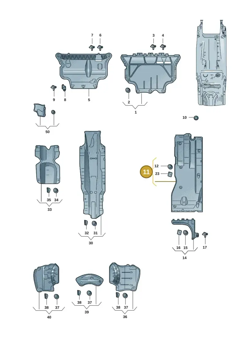 5WA825201E — Skoda Octavia (2019-2024) diagram 585825105, position 11