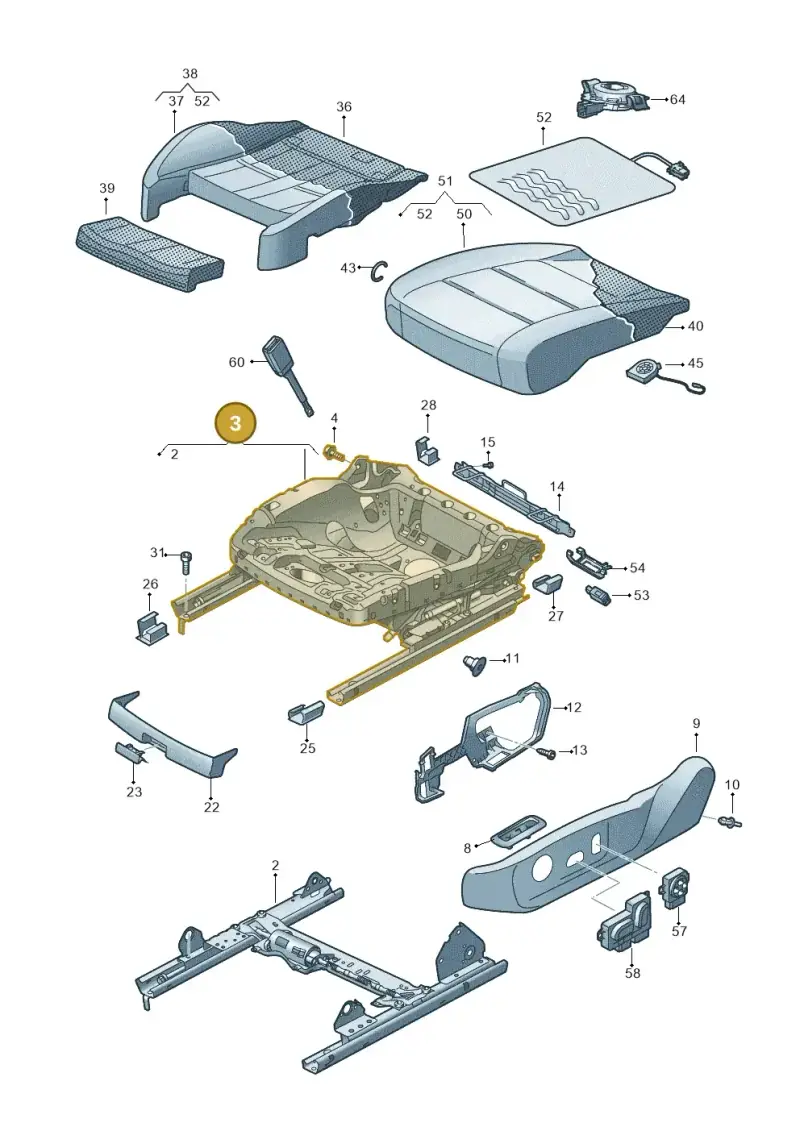 5WA881106 — Skoda Octavia (2019-2024) diagram 585881100, position 3