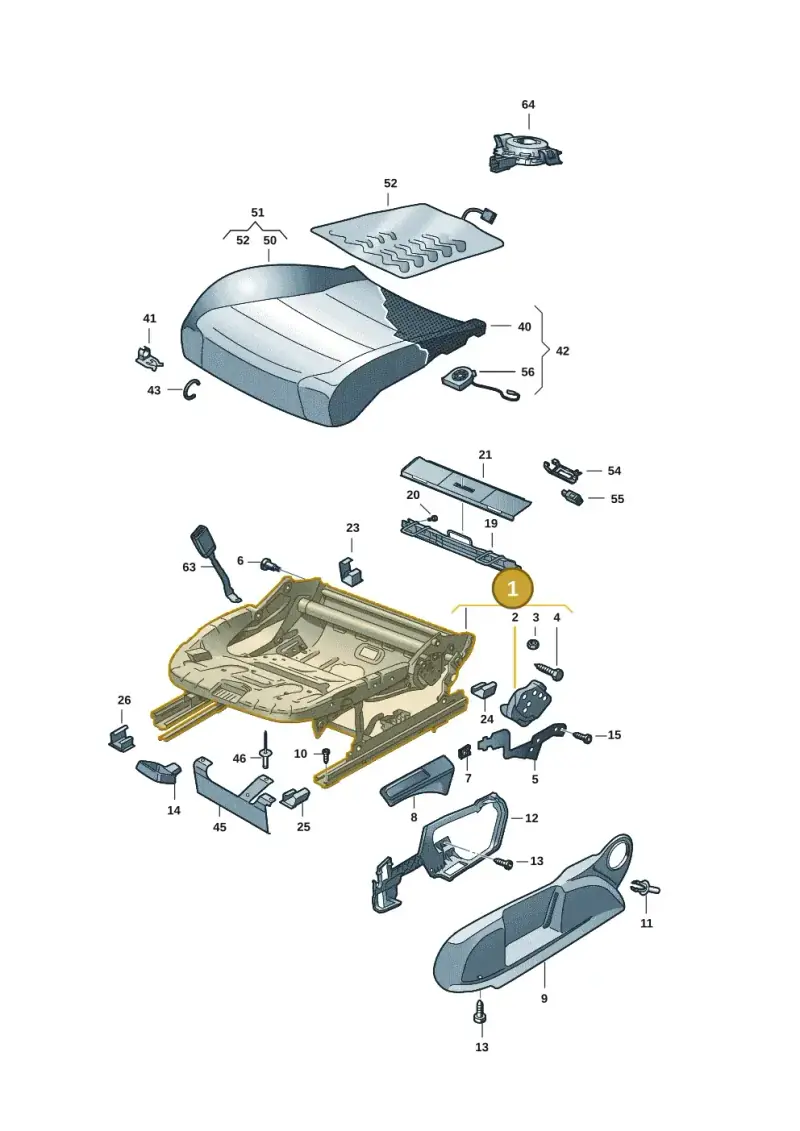 5WA881106 — Skoda Octavia (2019-2024) diagram 5h0881000, position 1