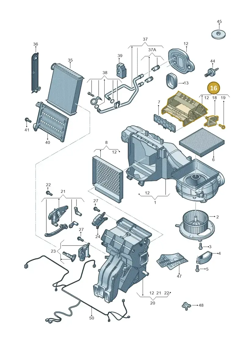 5WA898304 — Skoda Octavia (2017-2020) diagram 805819010, position 16