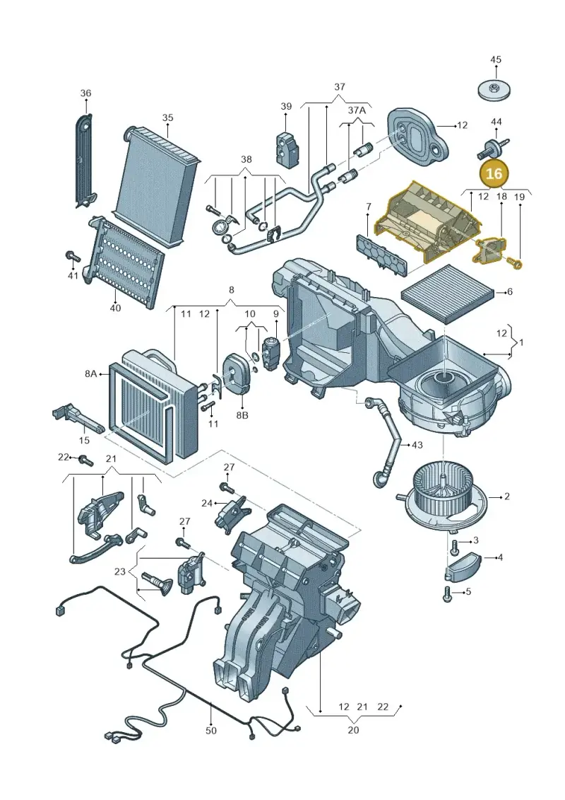 5WA898304 — Skoda Octavia (2019-2024) diagram 827820100, position 16