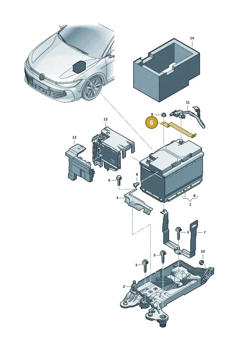 5WA915313B — Skoda Superb Combi (2023-) diagram 3j0915000, position 6