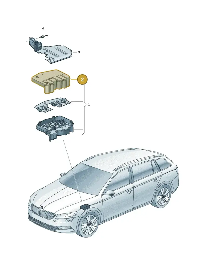 5WA915429A — Skoda Octavia (2019-2024) diagram 3p0937030, position 2