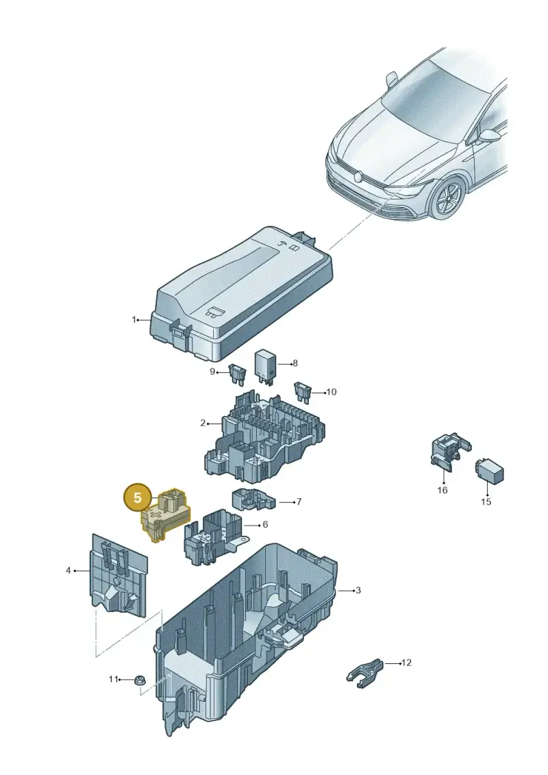 5WA941824E — Skoda Octavia (2019-2024) diagram 585937010, position 5