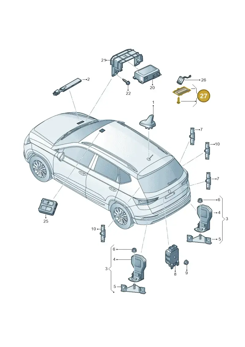 5WA998058A — Skoda Karoq (2017-2022) diagram 834035010, position 27