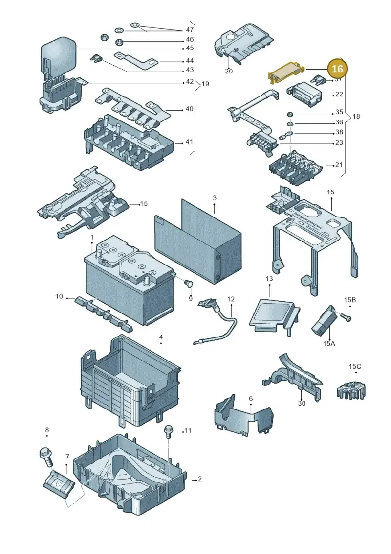 5Z0915429B — Skoda Roomster (2010-2015) diagram 697915000, position 16