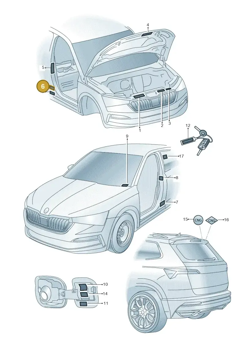 654000101D — Skoda Kamiq (2019-2020) diagram 584010000, position 6