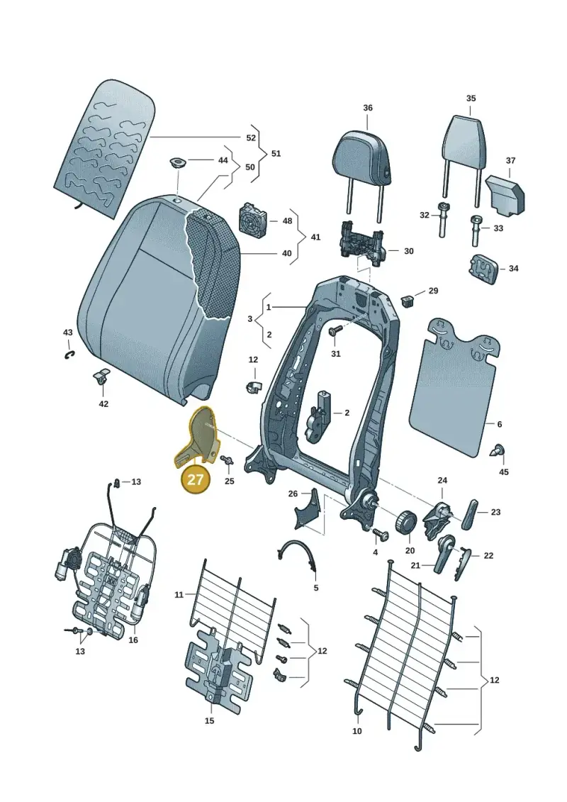 654881479A9B9 — Skoda Octavia (2019-2022) diagram 5h0881500, position 27