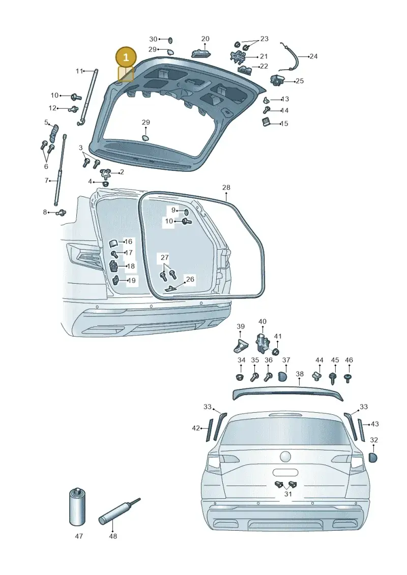 657827023D — Skoda Kamiq (2019-2020) diagram 584827000, position 1