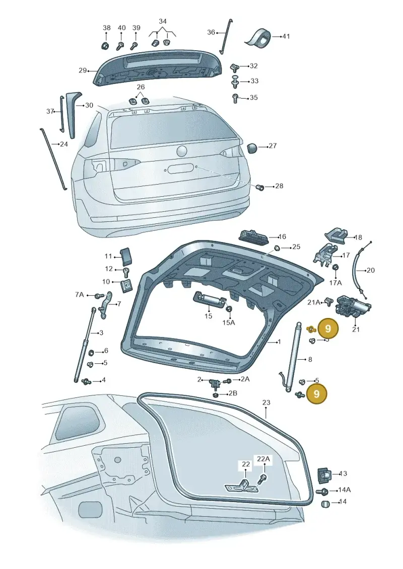 657827850 — Skoda Octavia (2019-2024) diagram 585827010, position 9