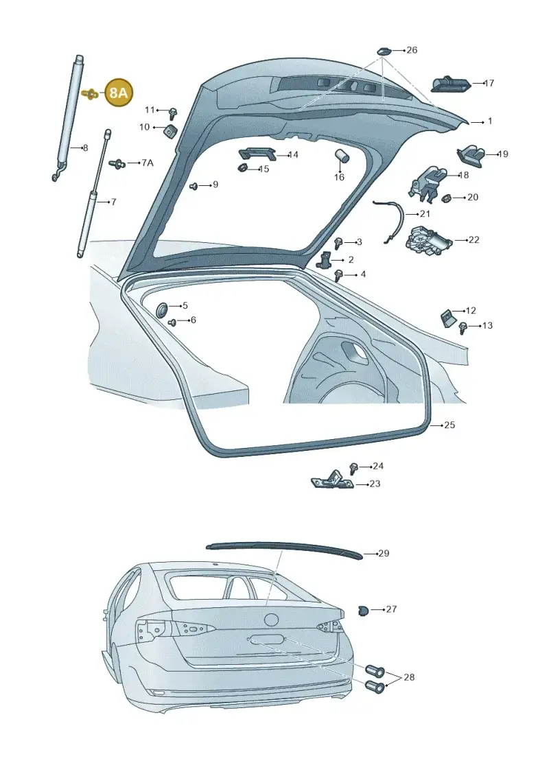 657827850B — Skoda Octavia (2019-2024) diagram 585827000, position 8A