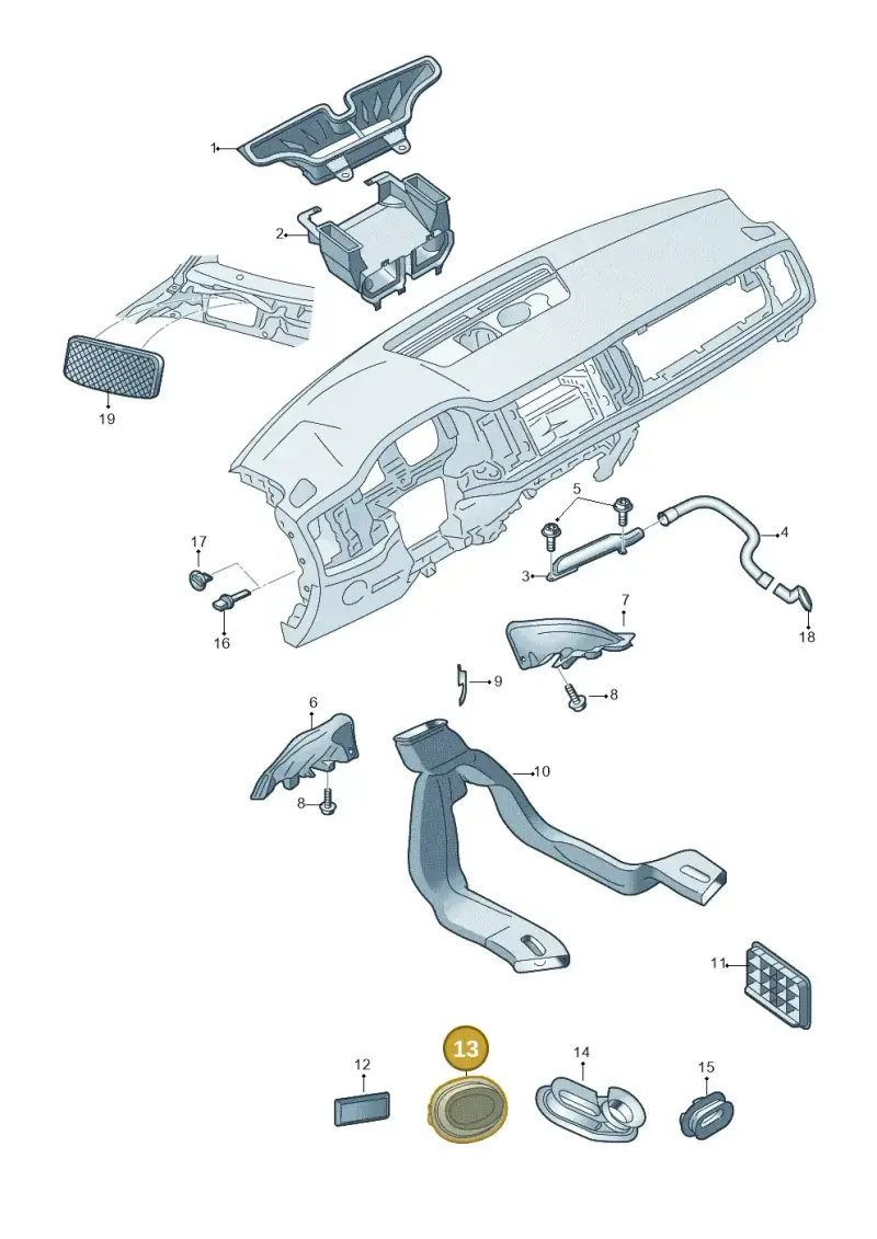 6C0819345 — Skoda Rapid (2012-2022) diagram 740819110, position 13