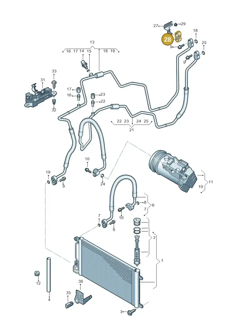 6C0820055A — Skoda Fabia (2014-2022) diagram 797260040, position 28