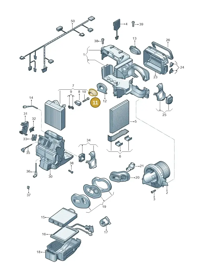 6C0820139 — Skoda Fabia (2014-2022) diagram 773820200, position 11