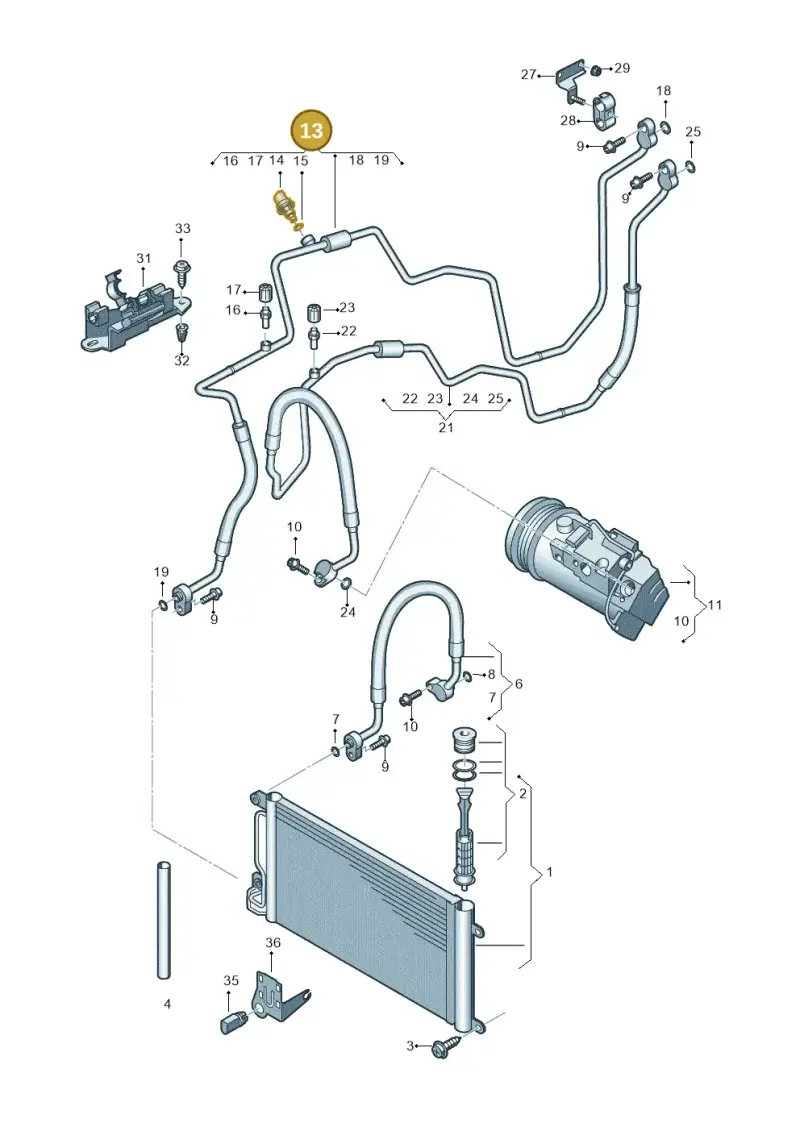 6C0820741AB — Skoda Fabia (2014-2022) diagram 747260410, position 13
