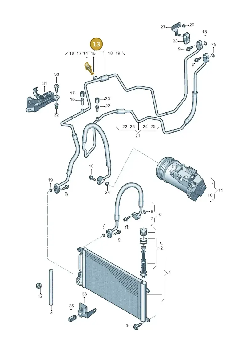 6C0820741AB — Skoda Fabia (2014-2022) diagram 797260040, position 13