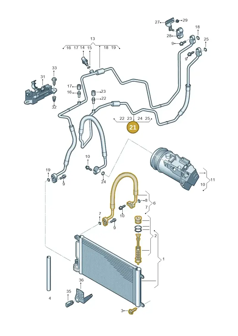 6C0820743AE — Skoda Fabia (2014-2022) diagram 747260410, position 21