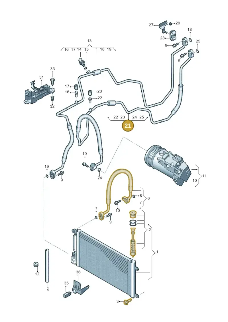6C0820743AR — Skoda Fabia (2014-2022) diagram 797260040, position 21