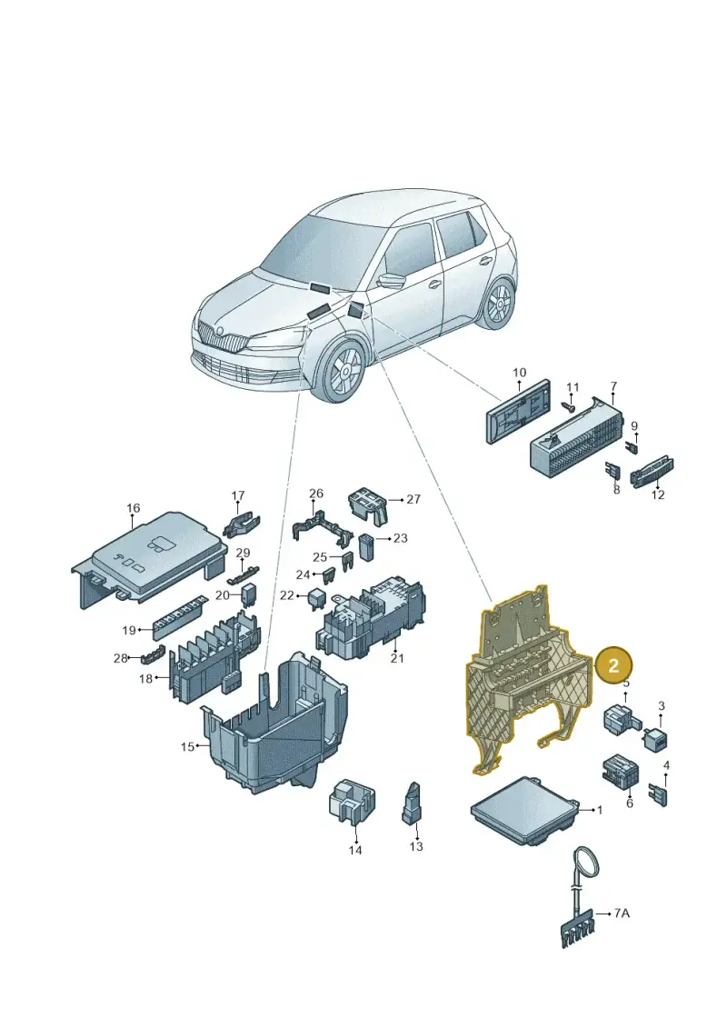 6C0907371A — Skoda Fabia (2014-2022) diagram 797937000, position 2