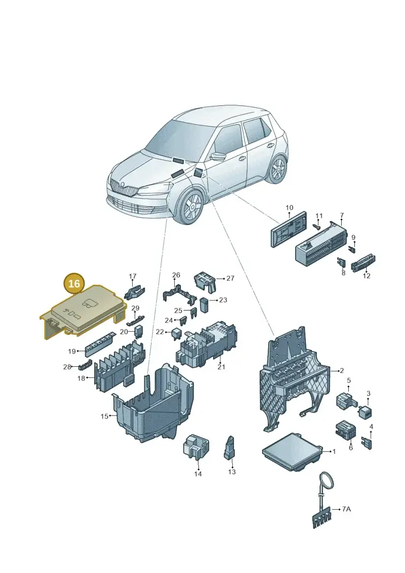 6C0937574A — Skoda Fabia (2014-2022) diagram 797937000, position 16