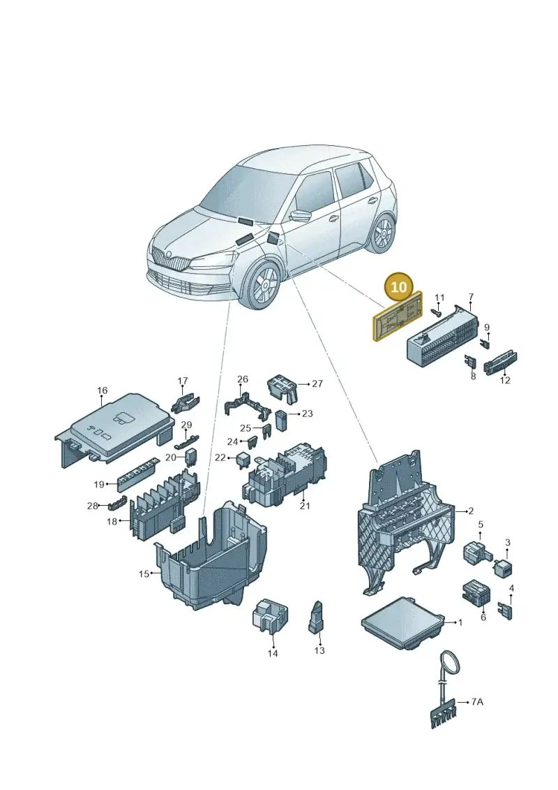 6C0937576 — Skoda Fabia (2014-2022) diagram 797937000, position 10
