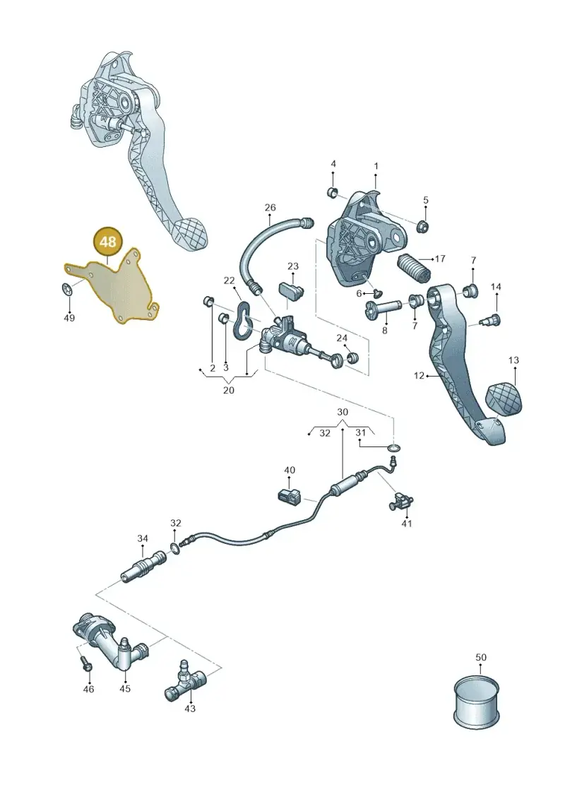 6C2721615E — Skoda Fabia (2014-2022) diagram 837721250, position 48