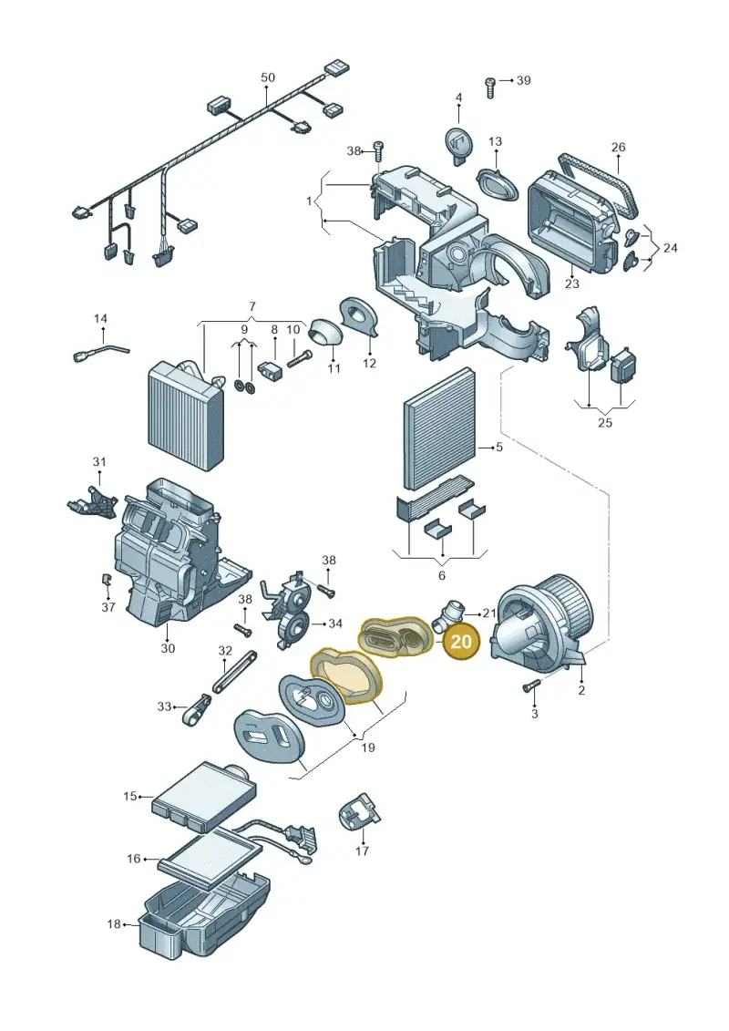 6C2820609 — Skoda Fabia (2014-2022) diagram 773820100, position 20