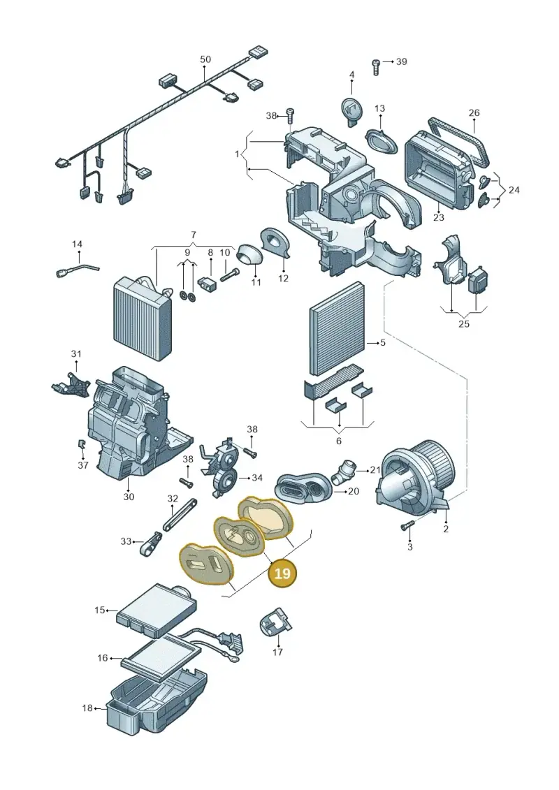 6C2898003 — Skoda Fabia (2014-2022) diagram 773820100, position 19