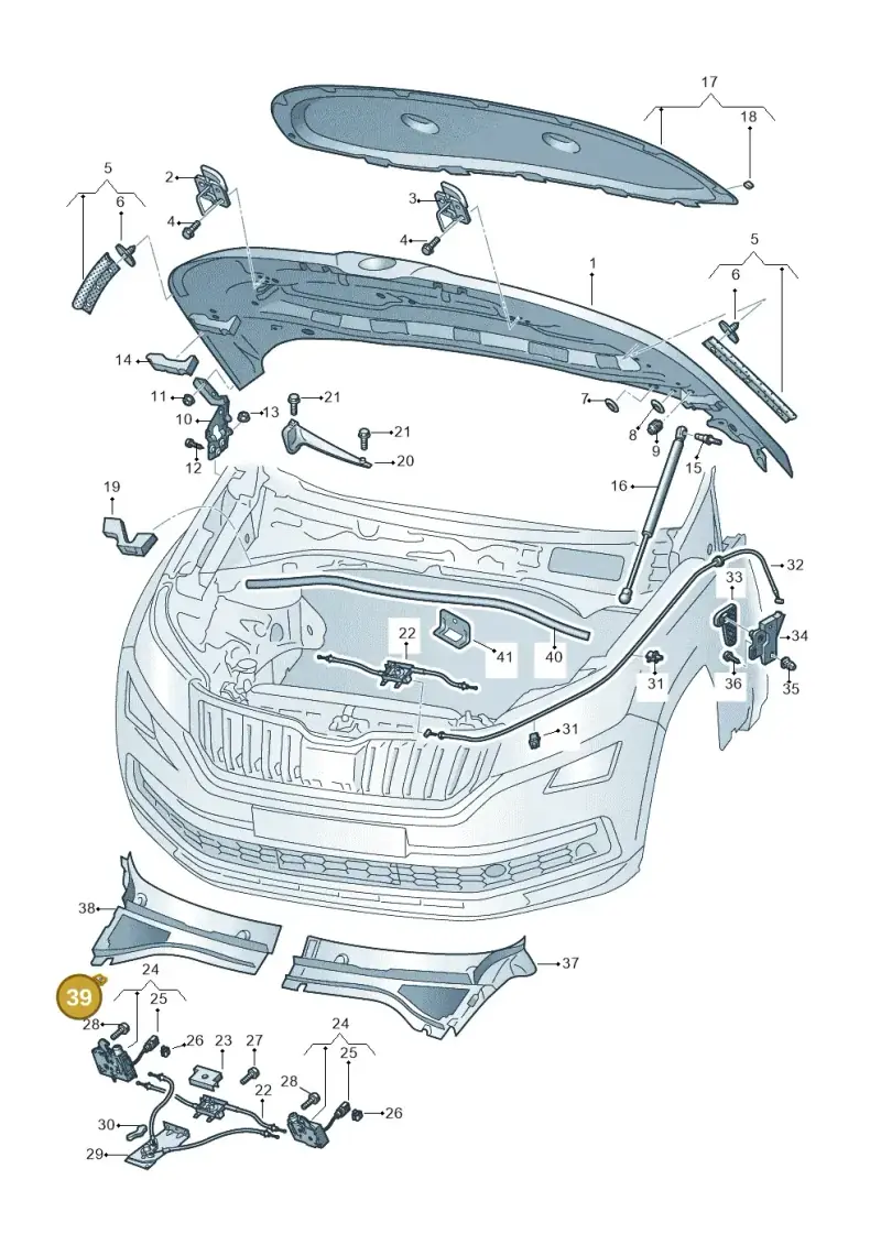 6F0819145 — Skoda Kodiaq (2018-2022) diagram 804823000, position 39